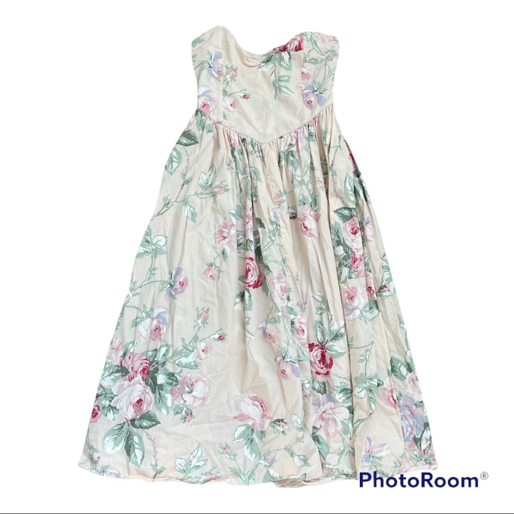 Pink and Floral midi dress